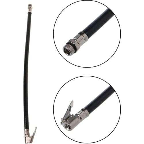 Motorcycle Bicycle Car Flexible Clip On Air Tyre Tire Chuck Inflator Hose Tool