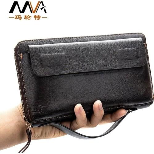 Leather Wallet Men Long Wallet Wholesale Business First Layer Cowhide Large Capacity RFID Antimagnetic Clutch