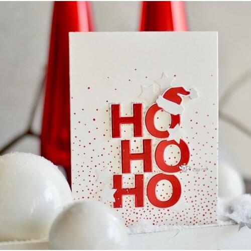 New Ho letter christmas hat frame metal Cutting Dies Stencils DIY Scrapbooking Paper/photo Cards Embossing Dies