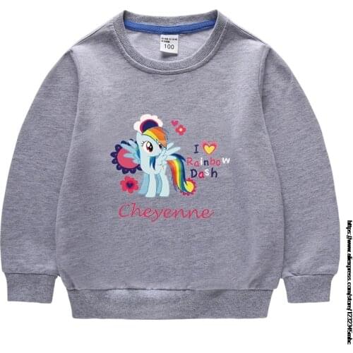 New sweater My Little Baby girl pony Fashion round neck long sleeve cotton breathable boy sweater birthday gift