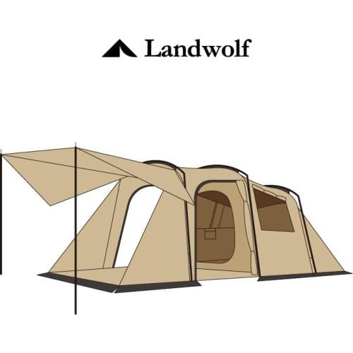 Special Large Outdoor Camping 1Big Hall 1 Bedroom For 5-6 People Big Family Party Travel Team Kakhi Tent Carpas