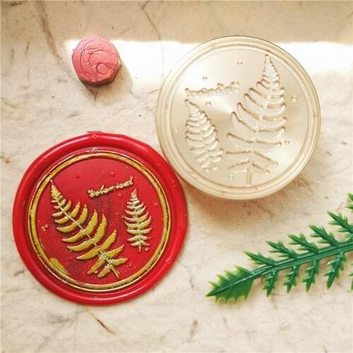 Fern Leaf wax Seal Stamp,Botanical seal wax stamp,plants Sealing wax Stamp Kit,invitation seals,gift packing Rustic seal stamps