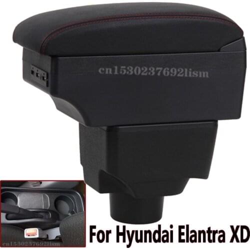 For Hyundai Elantra XD armrest box central Store content Storage box with cup holder USB interface