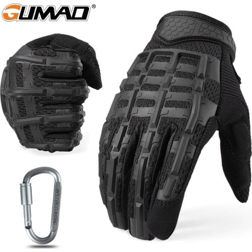 Full Finger Long Glove Tactical Rubber Knuckle Gloves Black Camo Army Military Airsoft Outdoor Sport Biking Cycling Driving Men