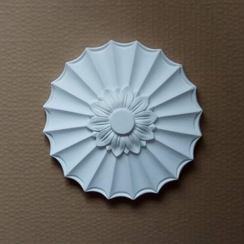 PU Polyurethane Decorative Ceiling Rose for Pendant Light Base Panel Droplight Rosette Decorative Medallion