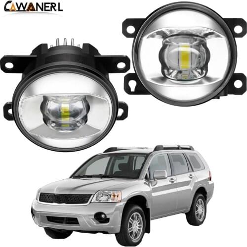 Fog Light Assembly Car Right + Left Side LED Lens Fog Lamp Daytime Running Light 30W H11 12V For Mitsubishi Endeavor 2006-2011