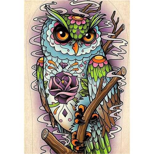 SHANSHIYOUPIN 5D Diy Diamond Painting Animal Owl Cross Stitch Diamond Mosaic Needlework Diamond Embroidery Home Decor Crafts