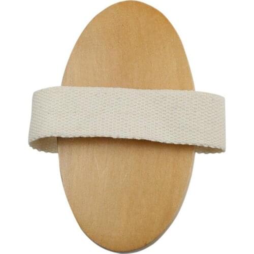 Dry Skin Bath Brush Boar Bristle Wooden Spa Exfoliator Brush Scrubber New