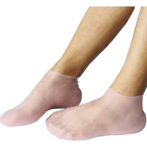2Pcs Silicone Foot Care Socks Anti Cracking Moisturizing Gel Socks Cracked Dead Skin Remove Protector Pain Relief Pedicure Tools