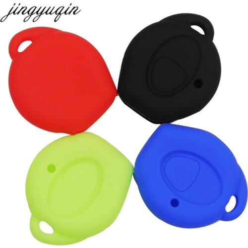 Jingyuqin Silicone Car Key Cover Case Fit For Mitsubishi Outlander LANCER Grandis Pajero 1 Buttons Auto Accessory