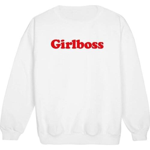Skuggnas New Arrival Girlboss Sweatshirt Jumper Tumblr Hipster Grunge Top Cute Sassy Kawaii Slogan Fashion Feminist Sweatshirt