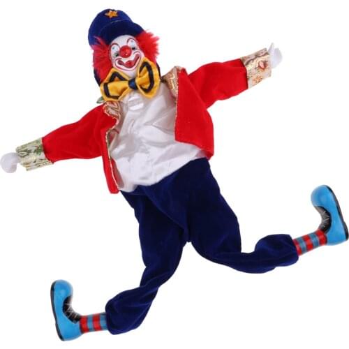 Funny Smile Clown Man Figure Doll Toy Halloween Decor Ornaments Birthday Gift 41cm #2 Porcelain Dolls Making