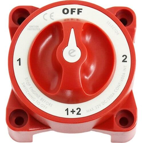 Heavy Duty Four Gear Dual Battery Selector Switch Isolator for Marine Boat RV