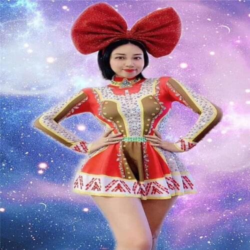T85 Christmas party wear singer dresses bag hip skirt rhinestone perform outfit crystals dance costumes club show clothe disco