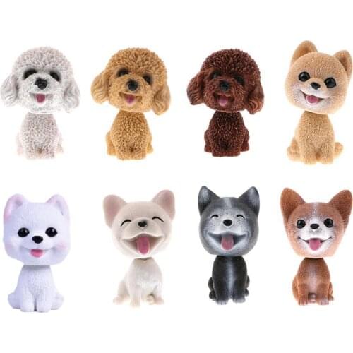 Car Dashboard Decor Nodding Puppy Toys Shaking Head Dog Ornaments Home Dolls Wobble Head Bobblehead Car Room Car Dog Toy Sh Y3C0