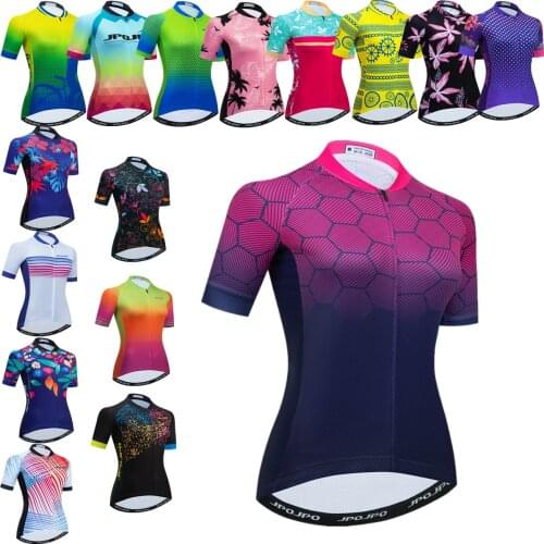 Weimostar 2021 Women Cycling Jersey Summer Female Bicycle Shirts Ropa Maillot Ciclismo Bike Clothes