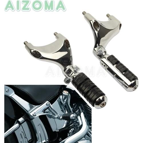Motorcycle Passenger Rear Foot Pegs Rest w/ Bracket For Harley Sportster Iron 883 XL1200 XL883R XL883C SuperLow Custom 2004-13