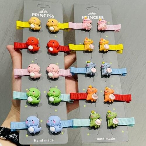 1Set Girls Cute Cartoon Animal Dinosaur Hairpins Children Sweet Hair Clip Barrettes Headband Kids Fashion Hair Accessories
