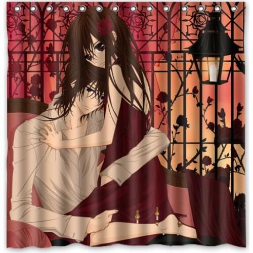 Vampire Knight Shower Curtain Waterproof Fabric Curtain For The Bathroom Polyester Bath Screen Shower Room Product 180x180cm