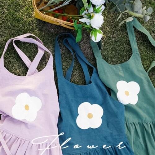 Princess Pleated Dress Woman Aprons Cotton Adult Bibs Coffee Shop Overalls Restaurant Kitchen Cooking Aprons Baking Accessories