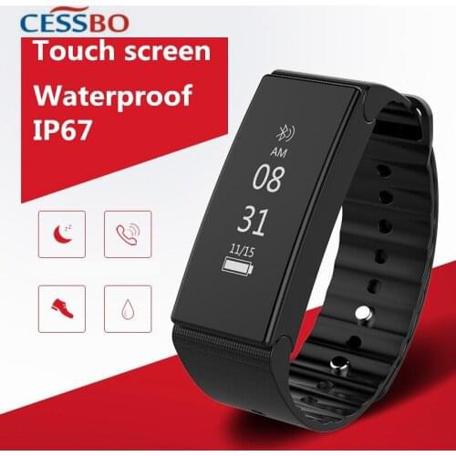 Life Waterproof Smart Bracelet Watch OLED Display Heart Rate Monitor Fitness Tracker Bluetooth Sync Phone for IOS and Android