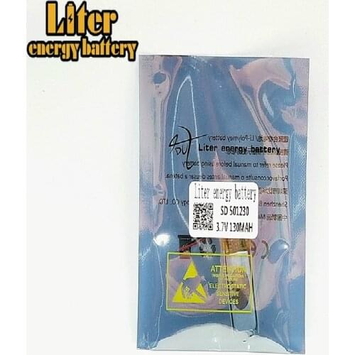 1/2/4 PCS Li-Po Rechargeable battery 501230 130MAH For GPS MP3 MP4 BT Bluetooth Headset 3.7V lithium polymer battery