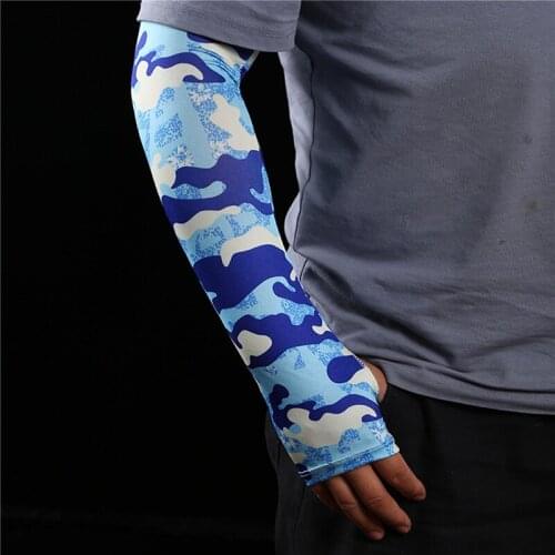 1Pair Sport Arm Sleeves Camouflage Print Cycling Sleeves Cover UV Protection Cover Unisex Basketball Climbing Fishing ArmSleeve
