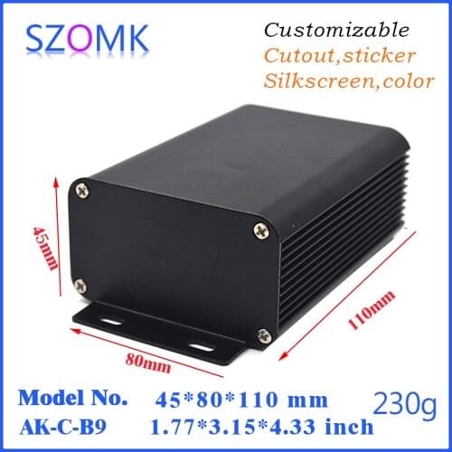 1 pcs) 45*80*110mm wall mounting szomk new arrival aluminum project enclosure aluminum case extrusion distribution box
