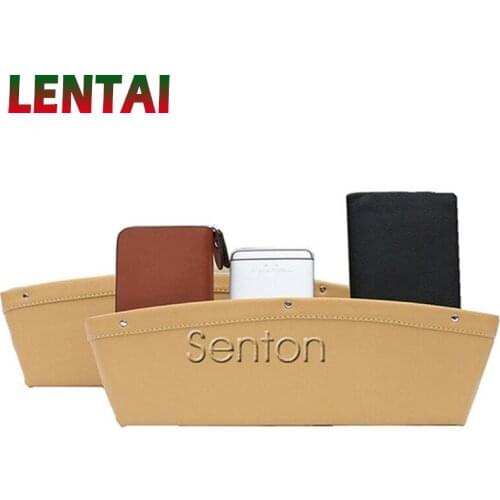LENTAI 1PC Car Seat Gap Boxes leather Organizer Phone Holder For VW Polo Jetta Toyota Corolla Mercedes Saab Renault Dacia Duster