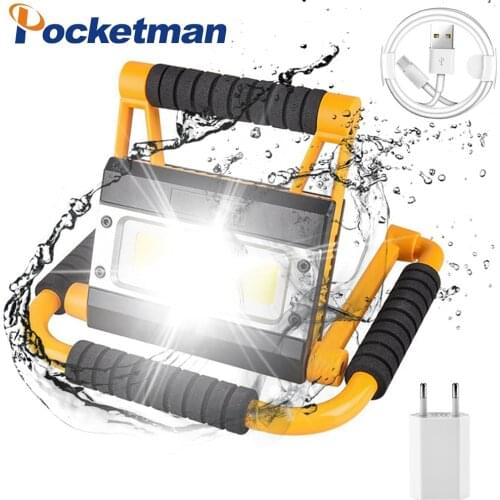 100W Led Portable Spotlight USB Rechargeable LED Work Lamp Waterproof Searchlight Torch Camping Lantern Outdoor Flashlight Fish