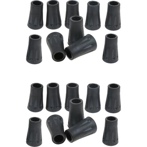 20pcs Rubber Tip Fo Hiking Trekking Pole Cane Walking Stick Crutch