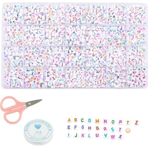 28 Cells Czech Acrylic Letter Beads Round Box Set Charm Seedbeads Waist Belly Chain For DIY Beads For Needlewolk Jewelry Making