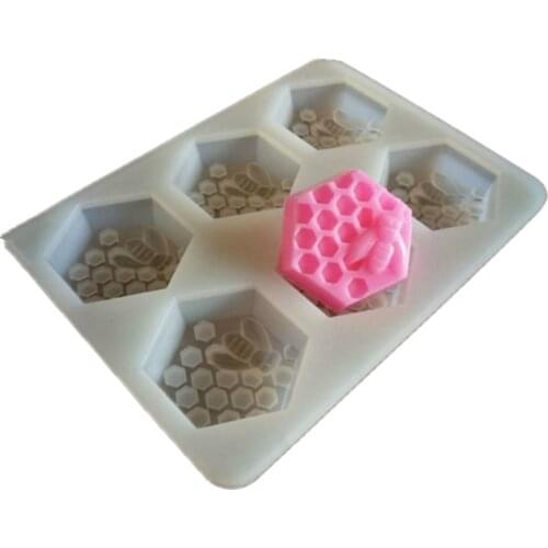 3d honeybee nest handmade soap molds DIY Chocolate Cake mold bee craft soap making mould