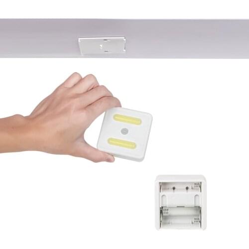 3V Battery Operated COB LED Light Motion Sensor Night Light for Bathroom Hallway