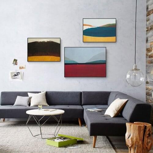 Abstract Mountains Canvas Paintiing Color Block Posters Print Modern Wall Art Pictures For Living Room Bedroom Nordic Home Decor