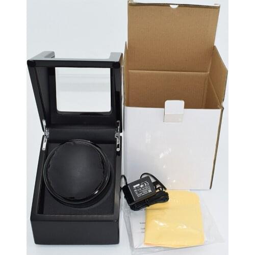 Black Wooden Paint Inner Pu Automatic Watch Winder Box Machine Slient Japan Mabuchi Movement for Brand Watches Display&Storage