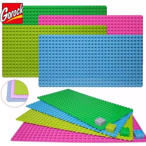 GOROCK 512 Particles Large Size Baseplate Exlarge Brick 51*25 cm Base Plate Building Block Kids Toys Compatible With Duploe