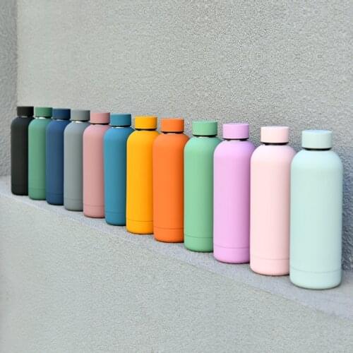 500ML Stainless Steel Outdoor Frosted Water Bottle Portable Sports Water Cup Customized Thermos Thermos