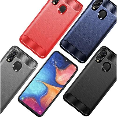 Case for Samsung Galaxy A10 A20 A30 A40 A50 A60 A70 Silicone Soft TPU Carbon Fiber Texture Cover sfor Samsung Galaxy A20e Case