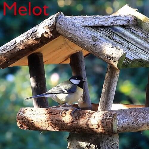 Log Feeder Bird Pavilion Outdoor Hanging Desktop Feeder Balcony Cloth Garden Food Garden Decoration