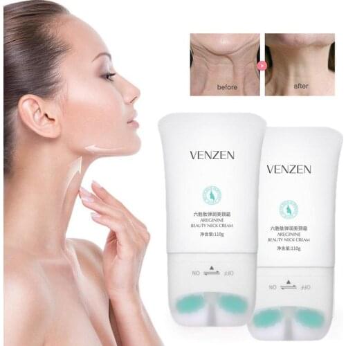 Double Roller V-Type Six Peptide Neck Cream Massager Smooth Skin Remove Neckline Wrinkle Lifting Firming Brighten Neck Mask
