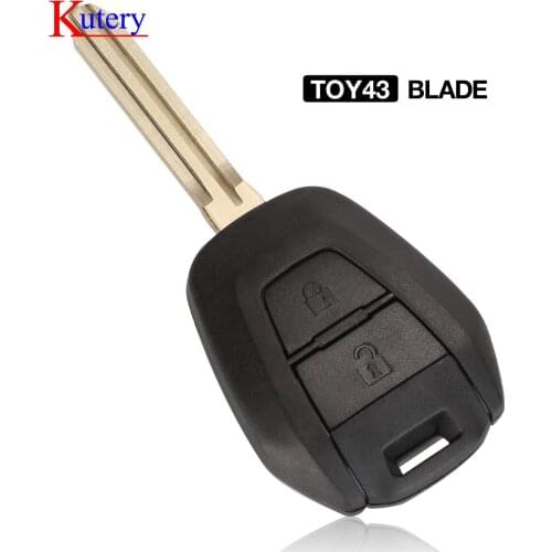 Kutery 2 Buttons For Isuzu D-Max FOB Ignition Smart Remote Car Key Shell Case Caver With TOY43 Blade Replacement