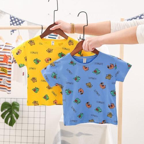 Summer Baby Short Sleeve T-Shirt childrens clothes cotton baby half sleeve boys' top childrens clothes girls' summer clothes
