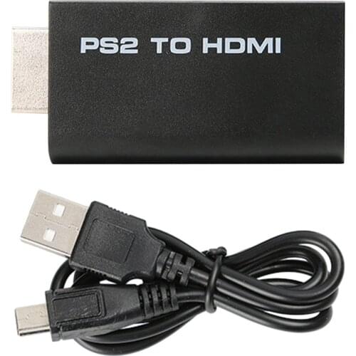Mini for PS2 to HDMI Video Converter Adapter with 3.5mm Audio Output for HDTV PC Support Plug And Play