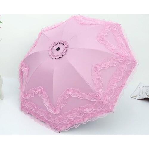 Fashion Lace Umbrella Princess Umbrella Vinyl Rain and Rain Dual-use Umbrella Sun Umbrella Sunscreen Anti-UV Folding