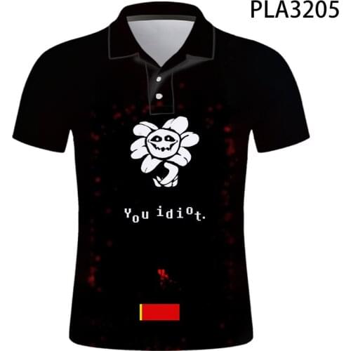 3D Printed Polo Homme Summer Short Sleeve Shirts Men Fashion Casual Shirts Undertale Streetwear Cool Hombre Camisas De Polo Tops