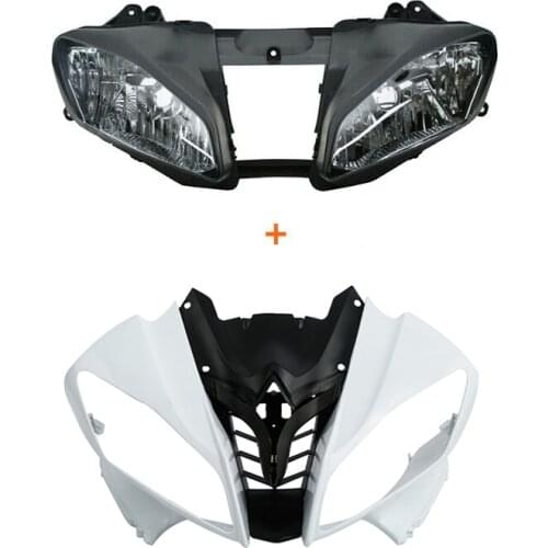 Motorcycle Unpainted Upper Front Fairing Cowl Nose Headlight For Yamaha YZF R6 2008-2016