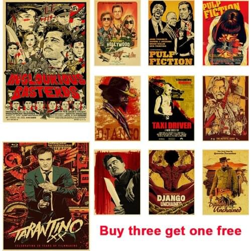 A3 A4 American Classic Gunfight Movie Poster Kraft Nostalgic Retro Wind Poster Painting Study Room Living Room Decoration