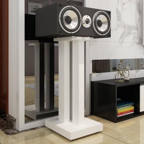 1 Pair Professional Hifi Speaker Stand Subwoofer Surround Speaker Stand Wooden Floor Sound Stand
