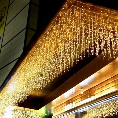 Christmas Lights Led Light Garlands Curtain Icicle String Lights Droop 0.4-0.6m Fairy Lights for Room Window Wedding Decoration